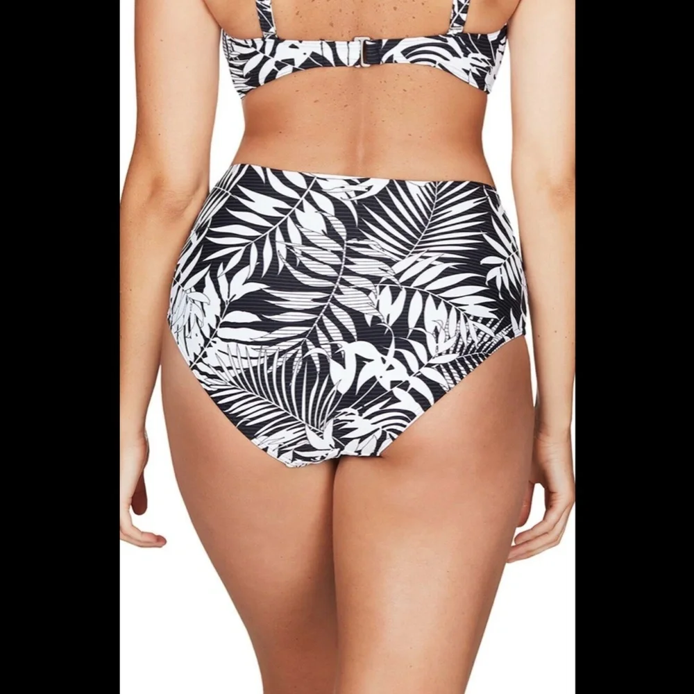 NEW Sea Level Morocco High Waisted Bikini Bottom in Black [‎ 4 US ]